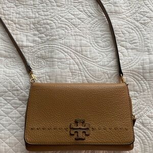 Tory Burch Tan Leather Crossbody Bag/Wallet